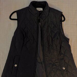 Quilted Black Vest